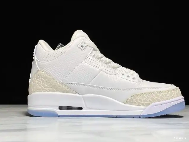 Rep TBkick White Retro Triple Jordan 3 Air 136064-111 0420